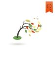 tree in the wind vector image