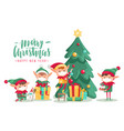christmas characters in masks poster cartoon vector image