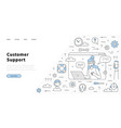 customer support help service call center banner vector image
