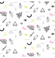 doodle hipster flash tattoo style seamless vector image vector image