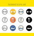 healthy lifestyle icons set vector image