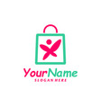 kids shop logo design template child shop logo vector image