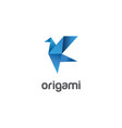 origami bird logo paper vector image vector image