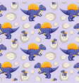 a dinosaur seamless pattern vector image