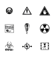 danger icon set vector image