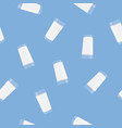 milk glasses pattern vector image vector image
