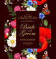 vintage wedding invitation vector image