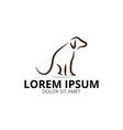 dog logo and icon design concept template vector image