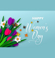8 march greeting card for international womens day vector image vector image