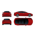 electric car with charging station vector image