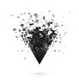 explosion effect shatter dark triangle abstract vector image