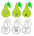 happy pears vector image vector image