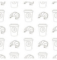 one continuous line drawing fast food doodle vector image