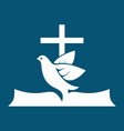 cross dove and bible vector image vector image