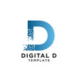 letter d pixels logo initial design template vector image vector image