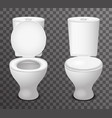 toilet ceramic seat open closed 3d isolated icon vector image vector image