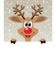 happy red nosed reindeer vector image vector image