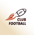 logo template football club rugby vector image