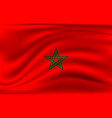 national flag morocco realistic vector image vector image