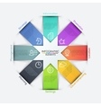 star arrows ribbons infographics set vector image