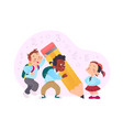 school kids vector image