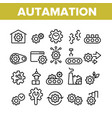automation collection elements icons set vector image