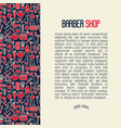 barber shop concept contains seamless pattern vector image vector image