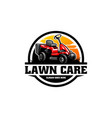 Lawn mower store sign logo icon Royalty Free Vector Image