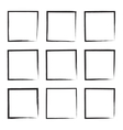 set hand drawn square vector image