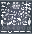 summer vintage silhouettes vector image