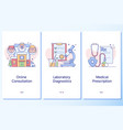 healthcare and healthy lifestyle web site linear vector image vector image