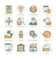 modern business thin line icons vector image
