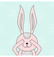 funny bunny hidden rabbit head happy easter vector image