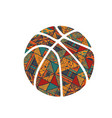 basketball pattern symbol vector image vector image