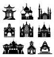 church silhouettes vector image