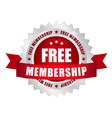 free membership button vector image