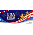 happy independence day flag usa banner design vector image