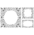 set of floral borders vector image