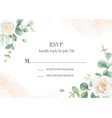 watercolor hand painted wedding invitation vector image
