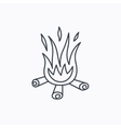 bonfire icon fire sign vector image