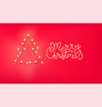 christmas tree lighting garland merry vector image