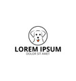 dog logo and icon design concept template vector image