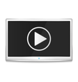 tv with play button vector image vector image