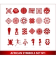 african symbols vector image