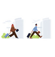 businessmen at airport set vector image vector image