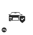 car protection icon isolated concept vector image