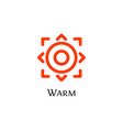 isolated abstract round shape orange color logo vector image