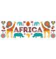 africa banner of safari vector image vector image