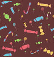 colorful wrapped candies seamless background vector image