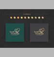 elegant luxury brand logo design template vector image